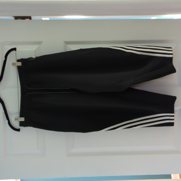 adidas Sportswear Z.N.E Wrapped 3-Stripes 7/8 Pants Black / White S - Picture 2 of 5